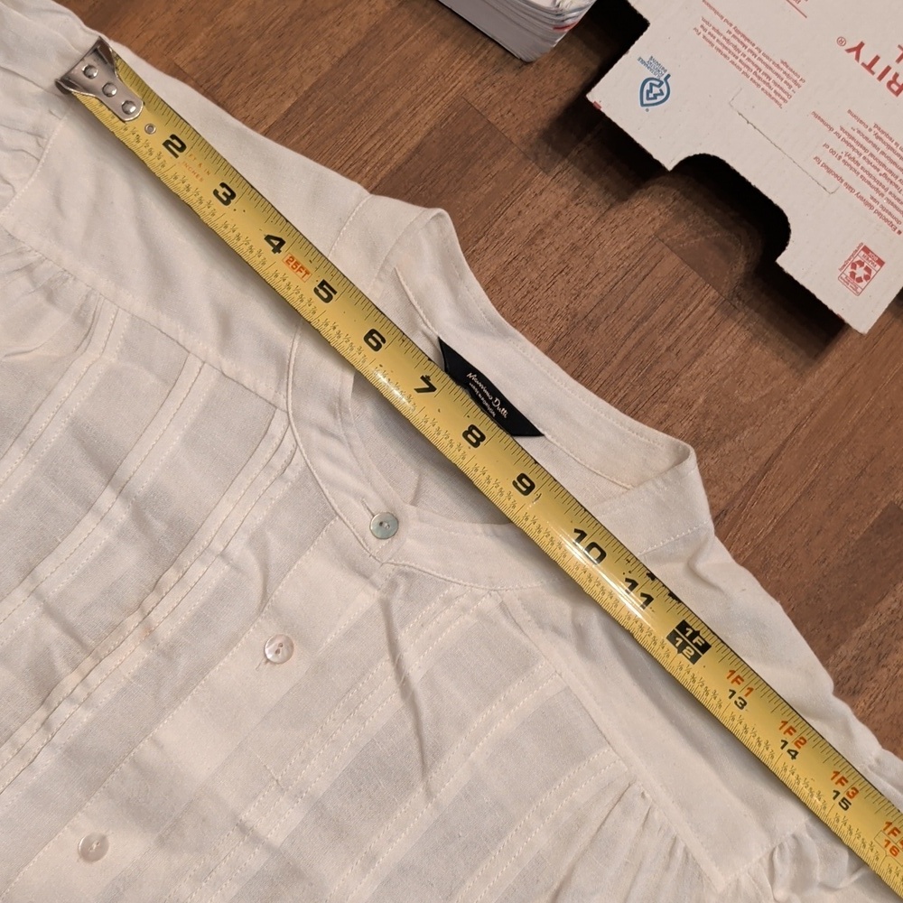 Massimo Dutti Linen Blend Peasant Dress 6637 - Picture 10 of 14